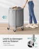 SONGMICS Gurulós Szennyestartó 110L Szürke-Ezüst Mosodai Kosár Acélvázas