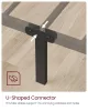 VASAGLE RMB061B01 Egyszemélyes Fém Ágykeret Fekete Díszítéssel