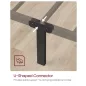   VASAGLE RMB061B01 Egyszemélyes Fém Ágykeret Fekete Díszítéssel
