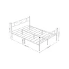 VASAGLE RMB063W01 fém ágykeret 140 x 190 cm matrachoz fehér