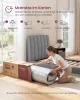 VASAGLE RMZ222QZ02 Hibrid Matrac 90 x 200 x 25 cm Közepes Keménységű Gél Memory Foam Zsákrugós H3 7 Zónás Támasztás Mozgásszigetelés Légáteresztő Huzat Kék