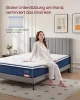 VASAGLE RMZ224QZ02 zsebrugós matrac gél memory foam réteggel 140 x 200 x 25 cm közepes keménység H3 7 zónás kék