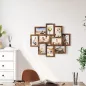   SONGMICS Rusztikus Fa Kollázs Képkeret 10 db 10x15 cm-es Fotóhoz
