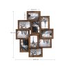 SONGMICS Rusztikus Fa Kollázs Képkeret 10 db 10x15 cm-es Fotóhoz