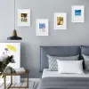 SONGMICS Fehér MDF Képkeret Szett A4 és 13x18 cm Méretben Üvegfronttal