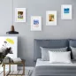   SONGMICS Fehér MDF Képkeret Szett A4 és 13x18 cm Méretben Üvegfronttal