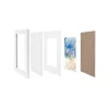 SONGMICS Fehér MDF Képkeret Szett A4 és 13x18 cm Méretben Üvegfronttal