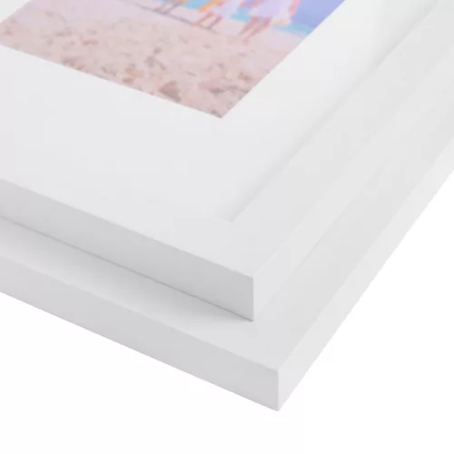 SONGMICS Fehér MDF Képkeret Szett A4 és 13x18 cm Méretben Üvegfronttal