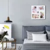 SONGMICS Fehér Képkeret Kollázs 4 db 10x15 cm-es Fotóhoz Üvegfedéssel