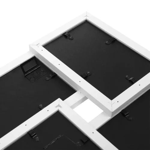 SONGMICS Fehér Képkeret Kollázs 4 db 10x15 cm-es Fotóhoz Üvegfedéssel