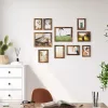 SONGMICS 10 darabos Képkeret Szett Rusztikus Barna MDF Kerettel
