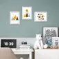   SONGMICS Elegáns Fehér Képkeret Szett 13x18 cm MDF Üvegfedéllel