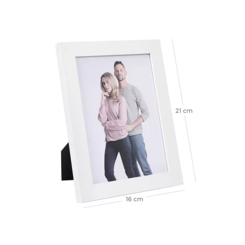 SONGMICS Elegáns Fehér Képkeret Szett 13x18 cm MDF Üvegfedéllel