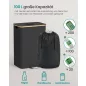   SONGMICS 100 literes szelektív hulladékgyűjtő konténer bambusz kerettel fekete-bézs