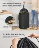 SONGMICS 100 literes szelektív hulladékgyűjtő konténer bambusz kerettel fekete-bézs