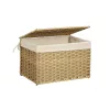 SONGMICS Rattan Hatású Tárolódoboz Fedéllel 65L Természetes