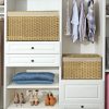 SONGMICS Rattan Hatású Tárolódoboz Fedéllel 65L Természetes