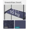 SONGMICS Tágas Textil Ruhásszekrény Dupla Akasztórúddal Sötétkék
