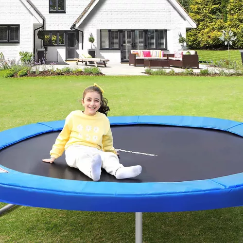SONGMICS Prémium Trambulin Védőszegély, UV-álló PVC Rugótakaró, 183 cm, Kék