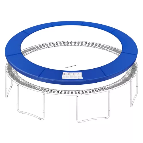 SONGMICS Prémium Trambulin Védőszegély, UV-álló PVC Rugótakaró, 183 cm, Kék