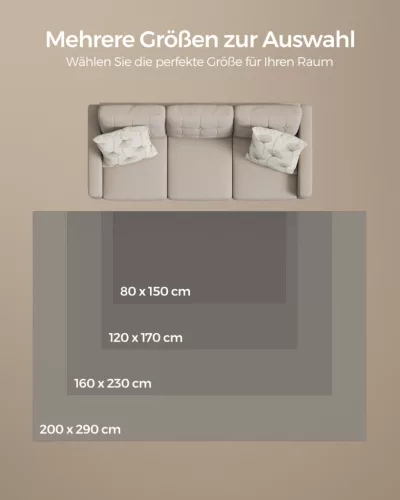 SONGMICS Modern Galambszürke Csúszásmentes Szőnyeg 120 x 170 cm