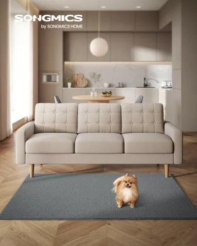 SONGMICS Szőnyeg 120 x 170 cm Csúszásmentes Poliészter Galamb Szürke