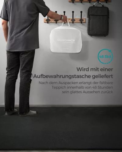 SONGMICS 160 x 230 cm Szőnyeg Poliészter Szénszürke Csúszásmentes