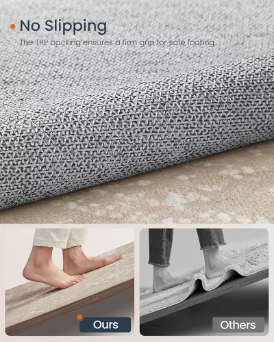 SONGMICS HOME Boho Stílusú Cappuccino Bézs Szőnyeg Csúszásmentes Alappal