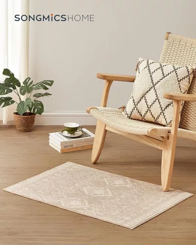 SONGMICS HOME Boho Stílusú Cappuccino Bézs Szőnyeg Csúszásmentes Alappal