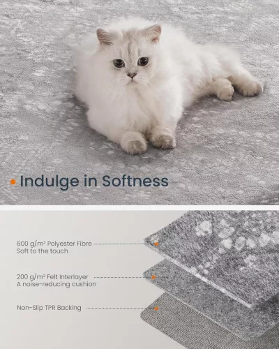 SONGMICS HOME Boho Stílusú Mosható Szőnyeg Világosszürke