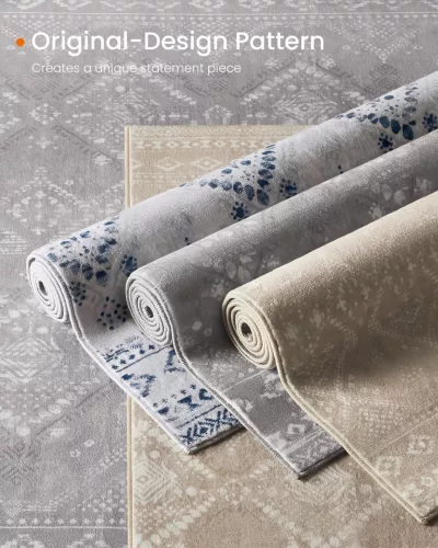 SONGMICS HOME szőnyeg 120 x 170 cm poliészter csúszásmentes boho stílus világosszürke