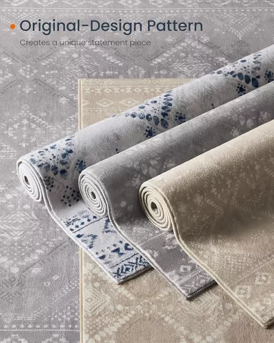 SONGMICS HOME Boho Stílusú Cappuccino Bézs Szőnyeg Csúszásgátló Réteggel