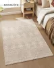 SONGMICS HOME szőnyeg 120 x 170 cm boho stílusú cappuccino bézs csúszásmentes mosható