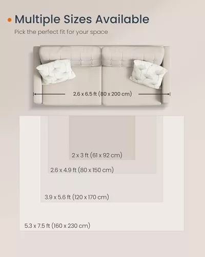 SONGMICS HOME szőnyeg 120 x 170 cm boho stílusú cappuccino bézs csúszásmentes mosható