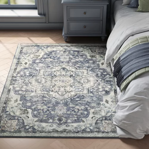 SONGMICS HOME Vintage Stílusú Szőnyeg Galambszürke 120 x 170 cm Csúszásmentes Mosható