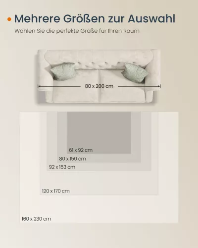 SONGMICS HOME Vintage Stílusú Szőnyeg Cappuccino Bézs 120 x 170 cm