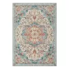 SONGMICS HOME Vintage Stílusú Szőnyeg Türkiz-Korall Mintázattal