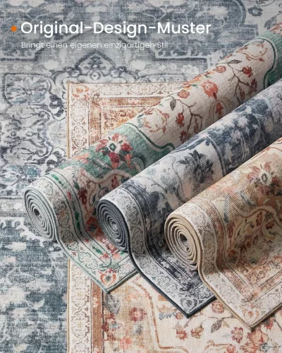 SONGMICS HOME Vintage Szőnyeg Galambszürke 160 x 230 cm Csúszásmentes