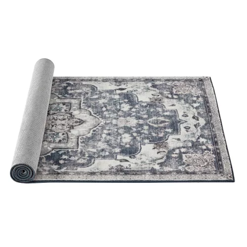 SONGMICS HOME Vintage Stílusú Szőnyeg Galambszürke Mosható Csúszásmentes 80 x 150 cm