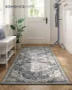 SONGMICS HOME Vintage Stílusú Szőnyeg Galambszürke Mosható Csúszásmentes 80 x 150 cm