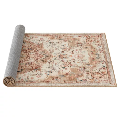 SONGMICS HOME Vintage Stílusú Cappuccino Bézs Szőnyeg Csúszásmentes Felülettel