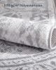 SONGMICS HOME Boho Kerek Szőnyeg Galambszürke Mandala Mintával