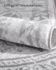 SONGMICS HOME Boho Kerek Szőnyeg Galambszürke Mandala Mintával