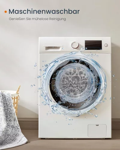SONGMICS HOME Boho Kerek Szőnyeg Galambszürke Mandala Mintával