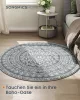 SONGMICS HOME Boho Kerek Szőnyeg Antracitszürke Mandala Mintázattal