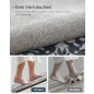SONGMICS HOME Boho Kerek Szőnyeg Antracitszürke Mandala Mintázattal