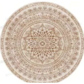   SONGMICS HOME Boho Kerek Szőnyeg Cappuccino Bézs 120 cm Mosható