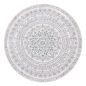 SONGMICS HOME Boho Kerek Szőnyeg Galambszürke Mandala Mintával