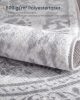 SONGMICS HOME Boho Kerek Szőnyeg Galambszürke Mandala Mintával