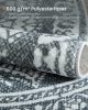 SONGMICS HOME Boho Kerek Szőnyeg Antracitszürke Mandala Mintázattal